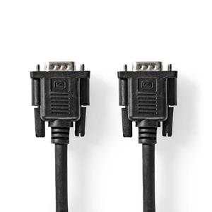 Nedis VGA-kabel | VGA male - VGA female | 10 m | Zwart