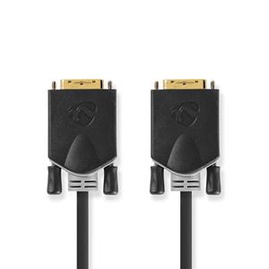 Nedis DVI-Kabel | DVI-D 24+1-pins male - DVI-D 24+1-pins male | 2,0 m | Antraciet