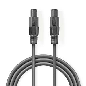 nedis Luidsprekerkabel 1,5 mm² | Luidspreker 2-pins female - Luidspreker 2-pins female | 10 m | Grijs