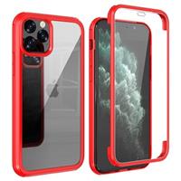 Shine&Protect 360 iPhone 11 Pro Max Hybrid Case - Rood / Doorzichtig