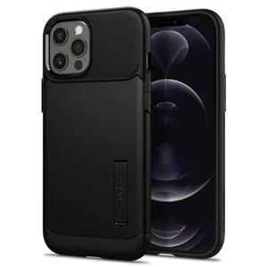 Spigen Slim Armor iPhone 12 Pro Max Cover - Zwart