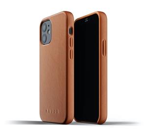 Mujjo Premium Full Leren iPhone 12 mini Hoesje - Tan