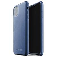 Mujjo Premium Volledig Leren iPhone 11 Pro Max Hoesje - Blauw