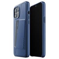 Mujjo Full Leder iPhone 12 Pro Max Wallet Cover - Blauw