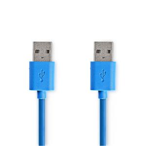 Nedis USB 3.0-Kabel | A Male - A Male | 1,0 m | Blauw