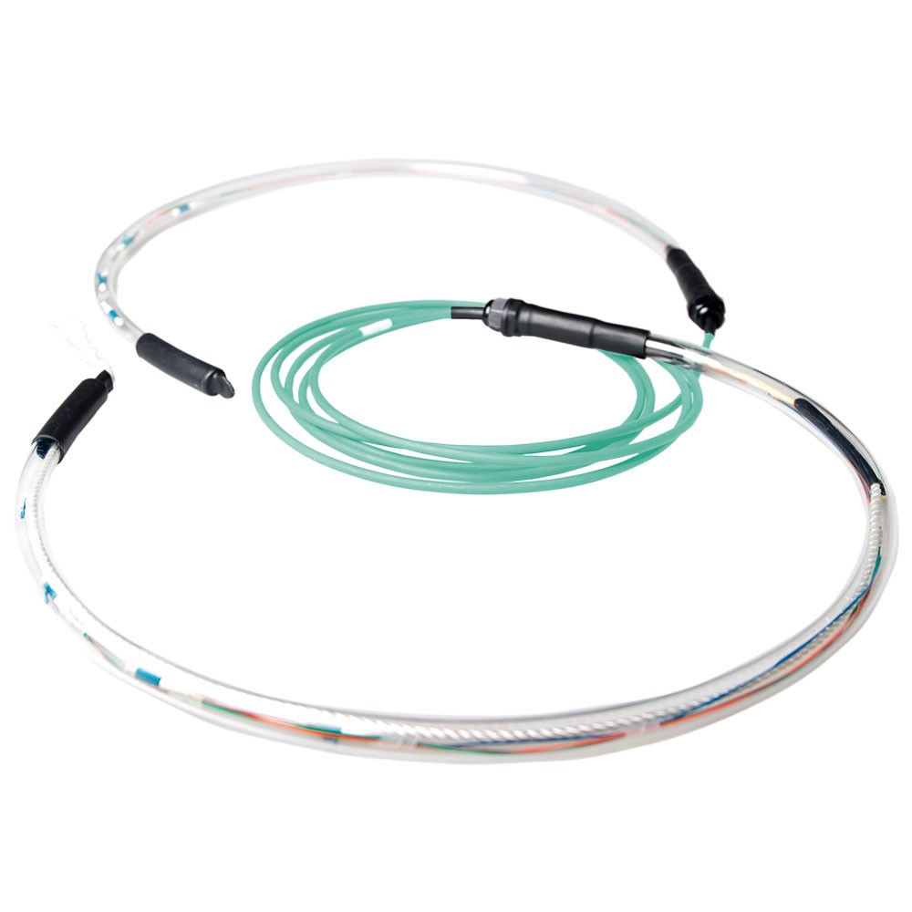 act RL4203 Prefab Glasvezel Kabel Multimode OM3 8-voudig LC Connectoren - 30 meter