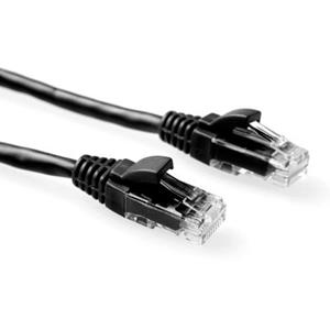 act IS8901 U/UTP CAT6 Patchkabel Snagless Zwart -1 meter