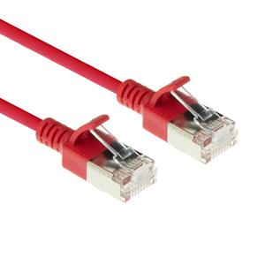 act DC7552 CAT6A U/FTP LSZH Datacenter Slimline Patch Kabel Rood - 25 cm