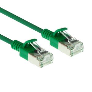 act DC7752 CAT6A U/FTP LSZH Datacenter Slimline Patch Kabel Groen - 25 cm