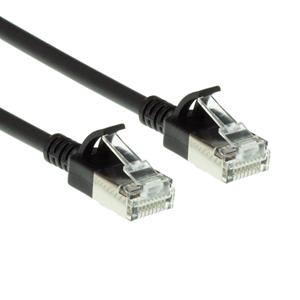 act DC7952 CAT6A U/FTP LSZH Datacenter Slimline Patch Kabel Zwart - 25 cm