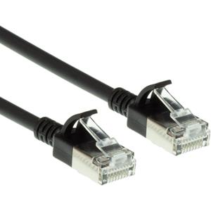 act DC7901 CAT6A U/FTP LSZH Datacenter Slimline Patch Kabel Zwart - 1 meter