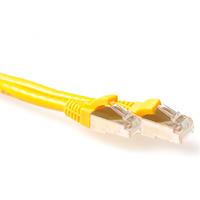 act FB6800 SFTP CAT6A Patchkabel Snagless Geel - 50 cm