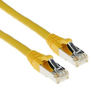 act FB6800 SFTP CAT6A Patchkabel Snagless Geel - 50 cm