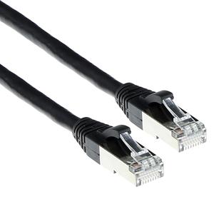 act FB6900 SFTP CAT6A Patchkabel Snagless Zwart - 50 cm