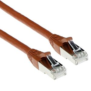 act FB2200 LSZH SFTP CAT6A Patchkabel Snagless Bruin - 50 cm