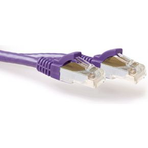 act FB2300 LSZH SFTP CAT6A Patchkabel Snagless Paars - 50 cm