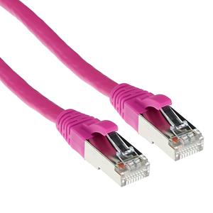 act FB2401 LSZH SFTP CAT6A Patchkabel Snagless Roze - 1 meter