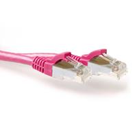 act FB8805 LSZH SFTP CAT6A Patchkabel Snagless Roze - 5 meter