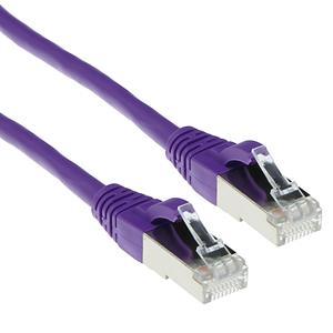 act FB8707 LSZH SFTP CAT6A Patchkabel Snagless Paars - 7 meter