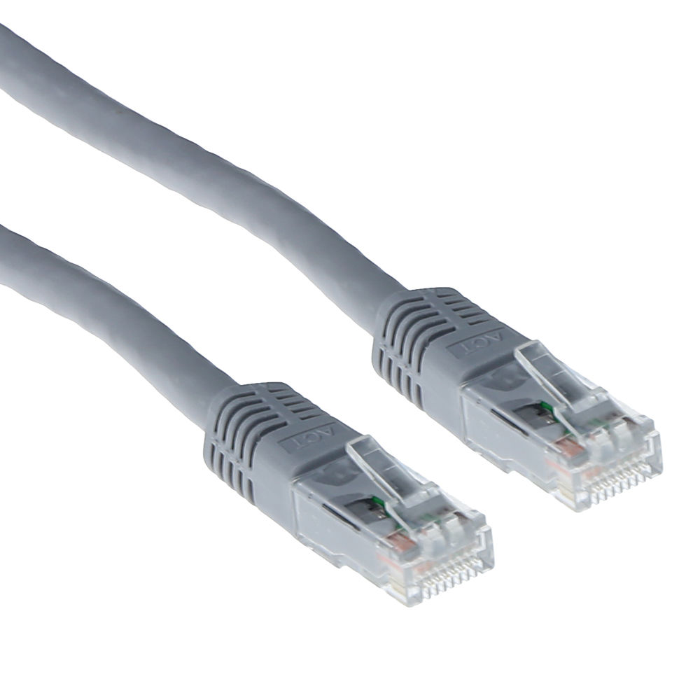ACT IB1110 LSZH U/UTP CAT6A patchkabel Grijs - 10 meter