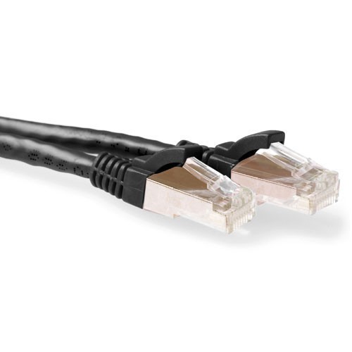 ACT FB7910 CAT6A S/FTP LSZH Patchkabel Snagless - Zwart - 10 meter