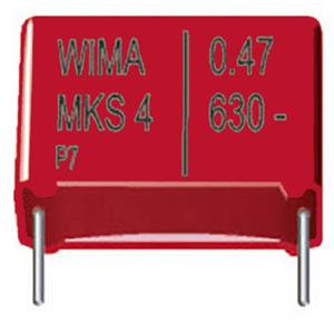 wima MKS4J031004C00KSSD 1 stuk(s) MKS-foliecondensator Radiaal bedraad 0.1 µF 630 V/DC 20 % 15 mm (l x b x h) 18 x 6 x 12.5 mm