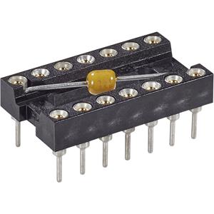 MPE Garry MPQ 14.3 STG B 100 nFU IC-fitting Rastermaat: 7.62 mm Aantal polen: 14 Precisiecontacten, Met condensator 1 stuk(s)