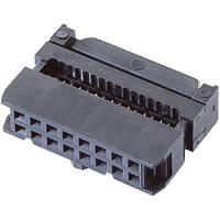 trucomponents TRU Components Pfosten-Steckverbinder mit Zugentlastung Rastermaß: 2.54mm Polzahl Gesamt: 16 Anzahl