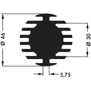 fischerelektronik Fischer Elektronik SK 598 10 SA LED-koellichaam 4.5 K/W (Ø x h) 46 mm x 10 mm