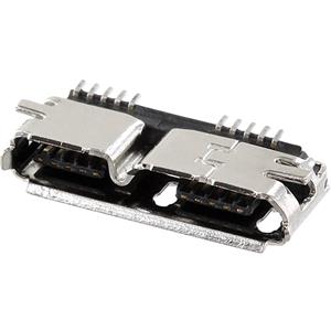 econconnect econ connect MICUBN10BBS USB-connector Bus, inbouw horizontaal BB-type Zwart 1 stuk(s)