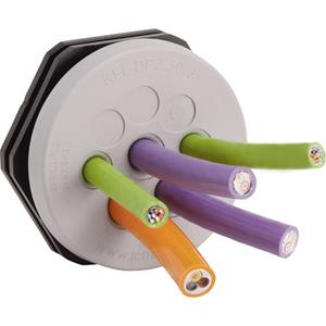 icotek KEL-DPZ 32/7 Kabeldurchführungsplatte Klemm-Ø (max.) 6.5mm Polyamid, Elastomer Grau 1St.