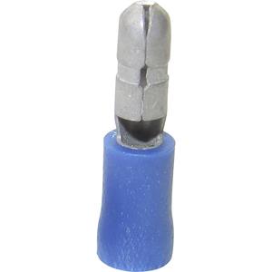 TRU Components 1583025 Rundstecker 1.50mm² 2.50mm² Stift-Ø: 5mm Teilisoliert Blau