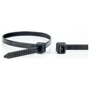 wkk 5348 Kabelbinder 140 mm 3.60 mm Zwart Hittegestabiliseerd, UV-stabiel, Bestand tegen olie, Bestand tegen oplosmiddelen, Bestand tegen benzine 100 stuk(s)
