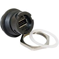 Conec USB 2.0 Einbaugehäuse-Set Buchse, Einbau 17-200161 Bajonettverschluss mit Schutzkappe Inhalt:
