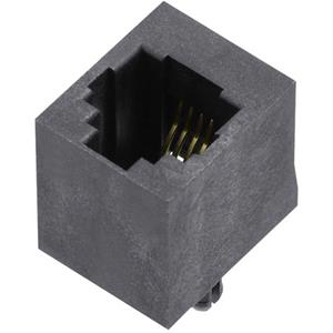 encitech RJJU-64-1407-E1V-088 RJ14-connector Bus, inbouw verticaal Zwart 3251-0024-08 1 stuk(s)