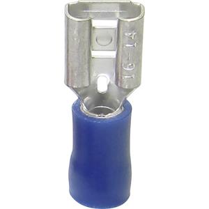 trucomponents TRU COMPONENTS 1582970 Platte stekker (female) Insteekbreedte: 4.80 mm Insteekdikte: 0.50 mm 180 ° Deels geïsoleerd Blauw 1 stuk(s)