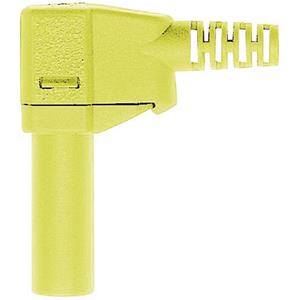 Stäubli SLS425-SW Veiligheids-lamelstekker, male Stekker, haaks Stift-Ø: 4 mm Groen, Geel 1 stuk(s)