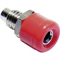 Schnepp Miniatuur-laboratoriumconnector Bus, inbouw verticaal Stift-Ø: 2.6 mm Rood 1 stuk(s)