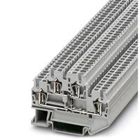 phoenixcontact Phoenix Contact STTB 2,5-BE 3035519 Doppelstock-Zugfederklemme Polzahl: 4 0.08mm² 2.5mm² Grau 50St