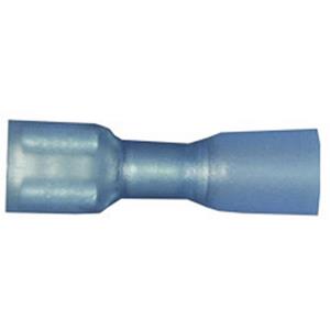 Vogt AG Verbindungstechnik 3966h Huls voor platte stekker Met krimpkous Insteekbreedte: 6.3 mm Insteekdikte: 0.8 mm 180 ° Volledig geïsoleerd Blauw 1 stuk(s)