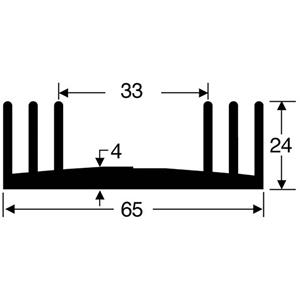fischerelektronik Fischer Elektronik SK 18 75 SA Koellichaam 2.8 K/W (l x b x h) 75 x 65 x 24 mm