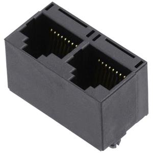 Encitech RJ45 Steckverbinder Buchse, Einbau vertikal RJJU-88-242-E1V-004 Schwarz 3251-0008-12