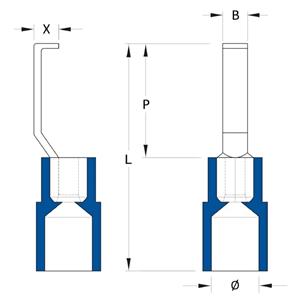 Weidmüller 1312450000 Haakkabelschoen 1.5 mm² 2.5 mm² Deels geïsoleerd Blauw 100 stuk(s)