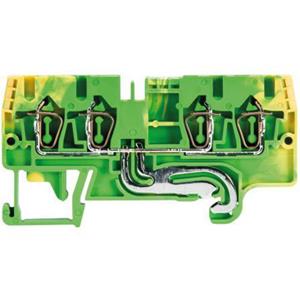 Wieland Randaardeklem Fasis 0.13 - 4 mm² WKFN 2,5 D2/2/SL/35 Groen, Geel  1 stuk(s)