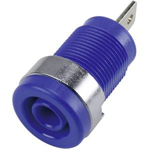 trucomponents TRU COMPONENTS 6239C26FN Veiligheids-labconnector, female Bus, inbouw verticaal Stift-Ø: 4 mm Blauw 1 stuk(s)