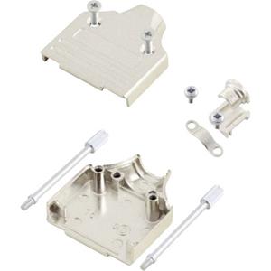 mhconnectors MH Connectors MHDM37-K D-sub behuizing Aantal polen: 37 Metaal 180 ° Zilver 1 stuk(s)