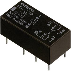 omron G6A-274P-ST-US 5 VDC Printrelais 5 V/DC 2 A 2x wisselcontact 1 stuk(s)