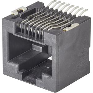 fci Modular jacks RJ10-inbouwbus Bus, inbouw horizontaal Aantal polen: 4P4C Zwart 87180-044LF 1 stuk(s)