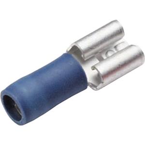 Cimco 180258 Flachsteckhülse Steckbreite: 4.8mm Steckdicke: 0.5mm 180° Teilisoliert Blau