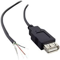 BKL Electronic 10080111 Koppeling, recht USB-A-koppeling 2.0 Zwart 1 stuk(s)